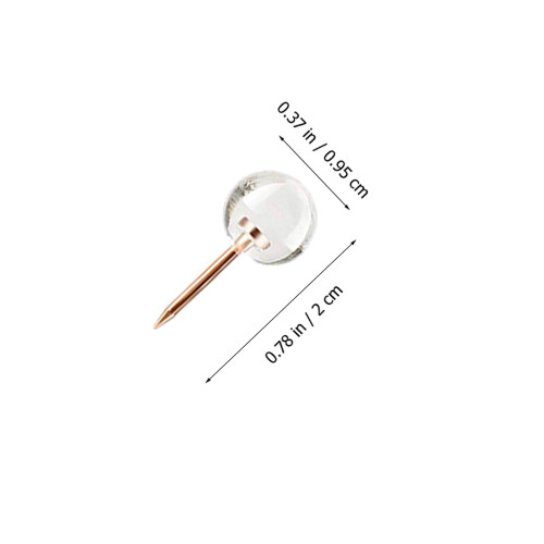 250Pcs Delicate Transparent Push Pins Multi-Use Cork Board Accessories 1
