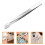 12Pcs Durable Stamp Tweezers Stainless Steel for Precise Use 10