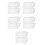 10Pcs Smooth Surface White Dry Erase Wall Decals Easy Apply Removable 4