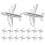 120Pcs Practical Silver Metal Pushpins Airplane Design for Wall Maps 1