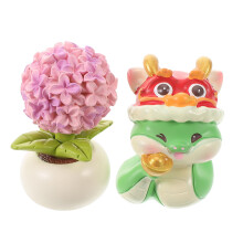 6Pcs Assorted Color Resin Snake Year Figurines Car Dashboard Decor