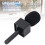 Stand Holder for Mic 1/2, Flag Mount, ABS Black 7