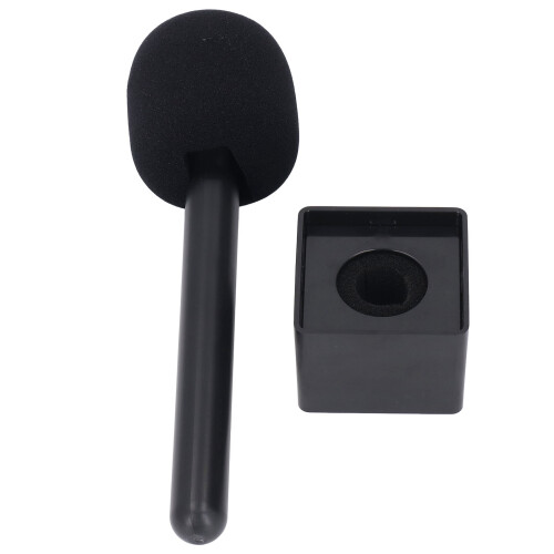 Stand Holder for Mic 1/2, Flag Mount, ABS Black 2