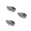 3Paare Damen Freizeitschuhe Graue Mesh Sneaker Mit Dickem Sohlenprofil 6