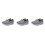 3Paare Damen Freizeitschuhe Graue Mesh Sneaker Mit Dickem Sohlenprofil 9