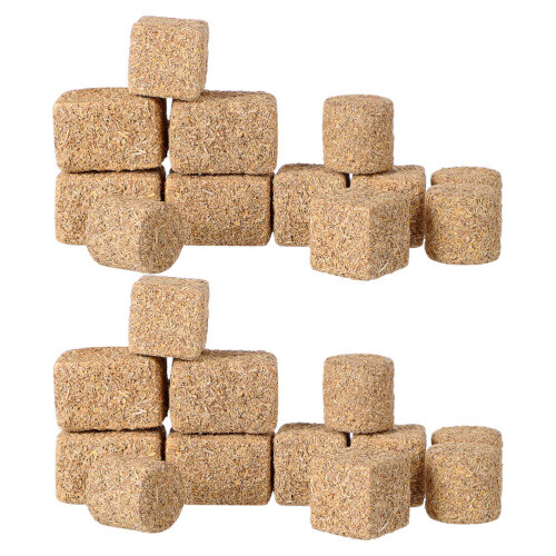 48Stk Miniature Strohbündel Holz Basteldeko Hellbraun Für DIY 2