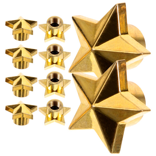 40Stk Universal Ventilkappen Gold Sternform Langlebig 2