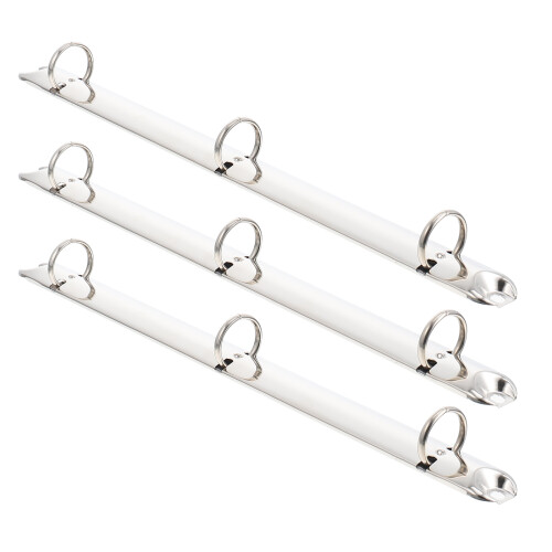 6Stk Metall Heft-Ringe Silber Buchbinder Clips Für Schule Büro 2