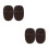 4Stk Schwarze Polierhandschuhe Plüsch Für Lederstiefel Schuhe 4