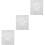 3Stk Acryl Quilt Lineal Weiß Patchwork DIY Stickerei Vorlage 7