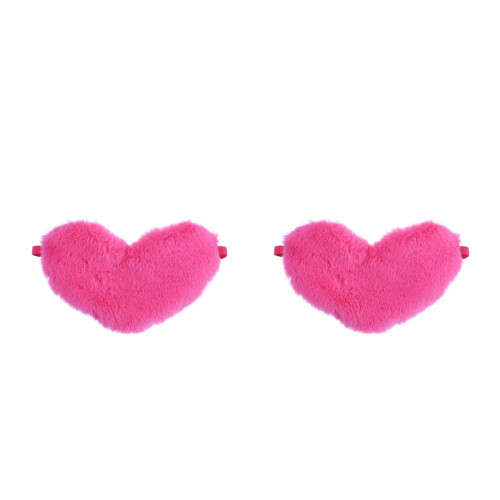 2Stk Kinder Schlafmaske Plush Herzförmig Elastische Augenbinde 2