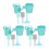 12Sets Kleine Gartenfiguren Aus ABS Bunt Mini Gartendeko Sets 3