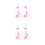 2Paare Ohrhänger Rosa Damen Ohrringe Modeschmuck 3