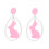 2Paare Ohrhänger Rosa Damen Ohrringe Modeschmuck 2