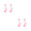 2Paare Ohrhänger Rosa Damen Ohrringe Modeschmuck 5