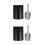 2Sets Stainless Steel Kitchen Scoops for Ice, Nuts, and Grains 5