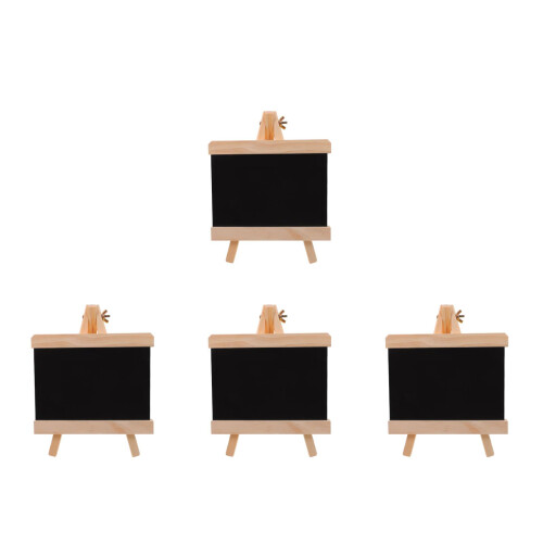 4Stk Schwarze Holztafeln Mit Stabilem A-Frame Wiederverwendbar 2