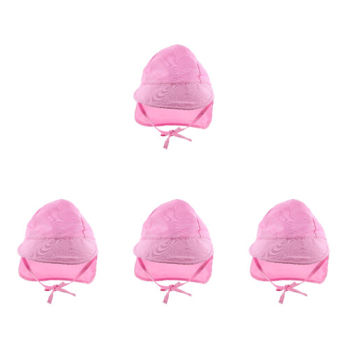 4Stk Sonnenhut Mit Breitem , , Pink, Für Draußen 2