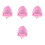 4Stk Sonnenhut Mit Breitem , , Pink, Für Draußen 4
