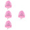 4Stk Sonnenhut Mit Breitem , , Pink, Für Draußen 8