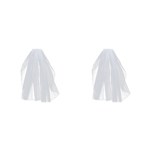 2Pièces Voile Court En Tulle Pour 2