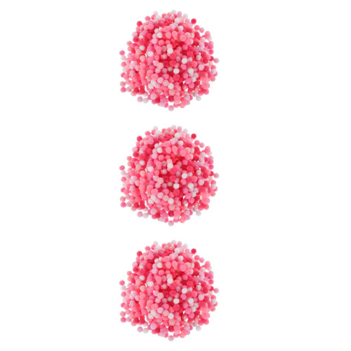 3Pièces Pompons Handmade Couleurs Assorties Pour Accessoires Mode DIY 2