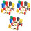 3Sets Mini Verkehrszeichen Spielset Bunt Kunststoff 5