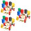 3Sets Mini Verkehrszeichen Spielset Bunt Kunststoff 9
