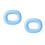 2Pcs Blue Silicone Hand Grip Rings Wrist Force Trainer for Exercise 8