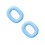 2Pcs Blue Silicone Hand Grip Rings Wrist Force Trainer for Exercise 10