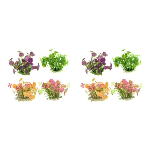 8Pcs Artificial Aquarium Plants Safe Fish Tank Decorations 2