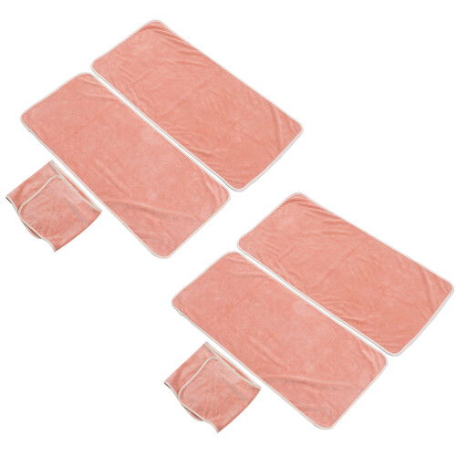 4Sets Spa Haarwickel Aus Mikrofaser Orange, Langlebig & Saugfähig 2