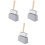 3Sets Dunkelgraue Metall Katzentoiletten Mit Streusieb 4