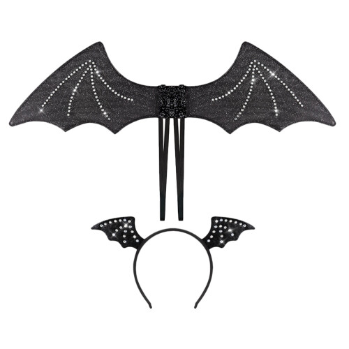 5Sets Halloween Bat Flügel Haarreif Flexibles Stoff-Accessoire