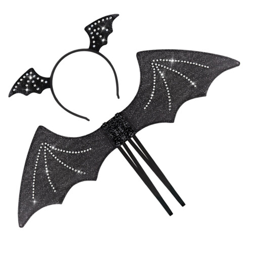 5Sets Halloween Bat Flügel Haarreif Flexibles Stoff-Accessoire 2
