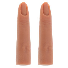 10Stk Realistische Silikon Übungsfinger Für Nagelkunst