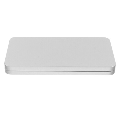 5Stk Elegante Metall Geldbox Silber Für Bargeld Mit Deckelschutz 2