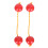 10Stk Rote ABS Trommel Shaker Bälle Percussion Instrument 2