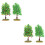 4Stk Baum Modell Kunststoff Farbige Landschaft Zubehör 7
