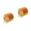 2Sets Goldfarbene Metall-Untersetzer, Hitzebeständig, Design 4