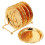 2Sets Goldfarbene Metall-Untersetzer, Hitzebeständig, Design 3