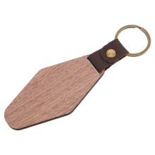 2Stk Holz Schlüsselanhänger DIY Gravierbar Mehrzweck Anhänger