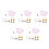 5Sets Kinderschmuck Set Clip-on Ohrringe Ringe Für 8