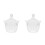 2Stk Eleganter Snackbehälter Transparent Candy Jar Mit Deckel 6