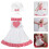 4Sets Baby Outfit Set Polyesterbequem Mit Schürze Mütze 11