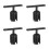 4Pièces Fixation Métal Noir Polyvalent Pour Gestion Foule 5