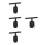 4Pièces Fixation Métal Noir Polyvalent Pour Gestion Foule 10