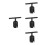 4Pièces Fixation Métal Noir Polyvalent Pour Gestion Foule 4