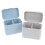 4Pièces Boîte Rangement Bleu PP Pour Cotons 3
