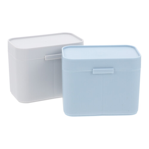 4Pièces Boîte Rangement Bleu PP Pour Cotons 1